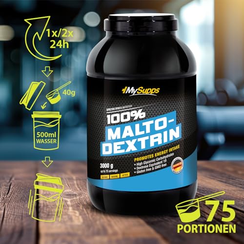 Maltodextrin My Supps 100% Pulver 3 kg geschmacksneutral und gut löslich