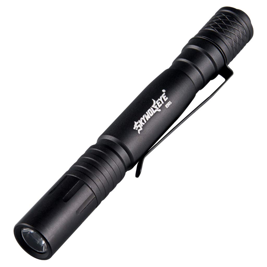 Led Flashlight Mini LED Penlight Flashlight Torch Clip Pocket Waterproof Lamp Light AAA, One Size