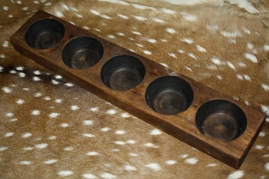 Miniatura 2 de NA Molde de azúcar de madera de 5 agujeros, portavelas de madera, prensa primitiva de mantequilla de queso para proyectos de bricolaje, hogar,