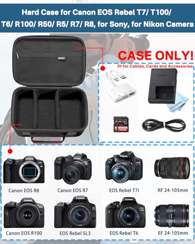 Maleta rígida para cámara compatible con Canon Sony Nikon miniatura 2