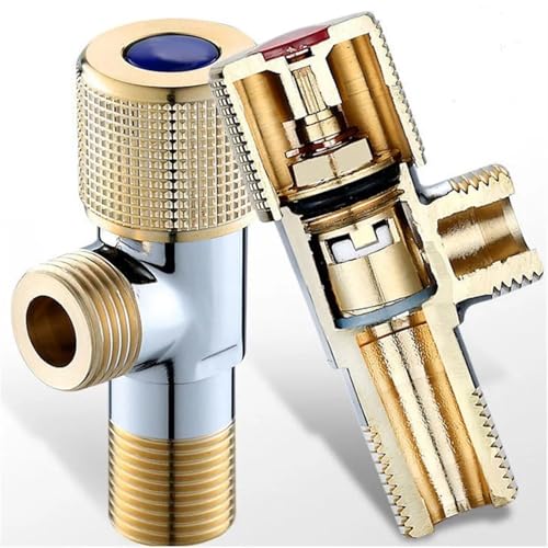 Válvula angular de latón G1/2 para regular la presión del agua en el lavabo 6