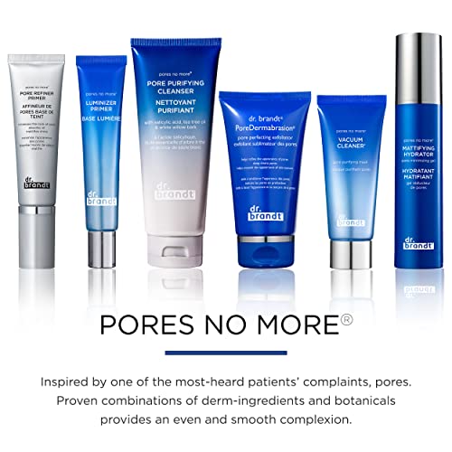 Dr. Brandt Cleanser. Pores No More Pore Purifying Cleanser. Non-Drying, Pore-Refining Cleaner With Salicylic Acid And Tea Tree Oil. Dissolves Impurities, Eliminates Excess Oil And Residue, 3.5 Fl Oz. #TOP6