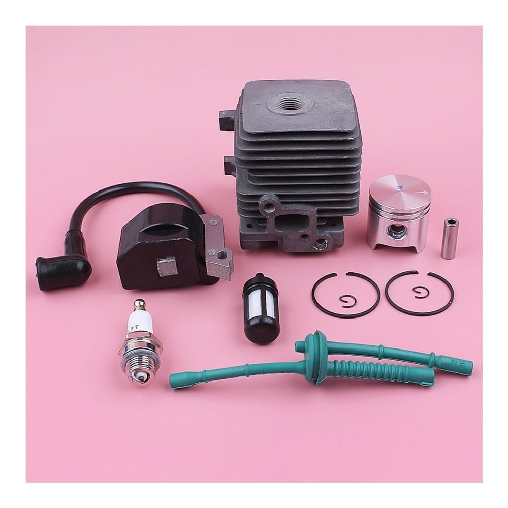 Bobina de Encendido, pistón 35 mm, polea árbol levas, Sello Aceite, Kit bujías, Compatible con GX25 GX 25, CC, 4 Tiempos, Repuesto for cortacésped Parte