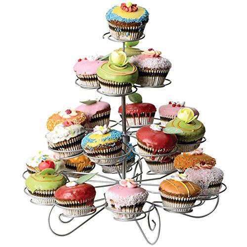 Filoro Cuatro Niveles Soporte de Alambre Soporte para 23 Cupcakes