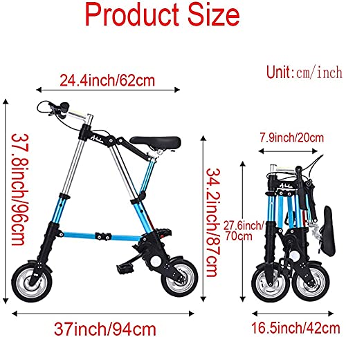 Mini Opvouwbare Fiets 8 Inch Draagbare Vouwfiets Ultra Lichte Volwassen Student Opvouwbare Carrier Fiets Voor Sport… - Afbeelding 5