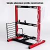 PC Computer Case, ATX/M-ATX/ITX Open Chassis Vertical Overclocking Test Chassis Rack + Handle with Good Heat Dissipation(Red)