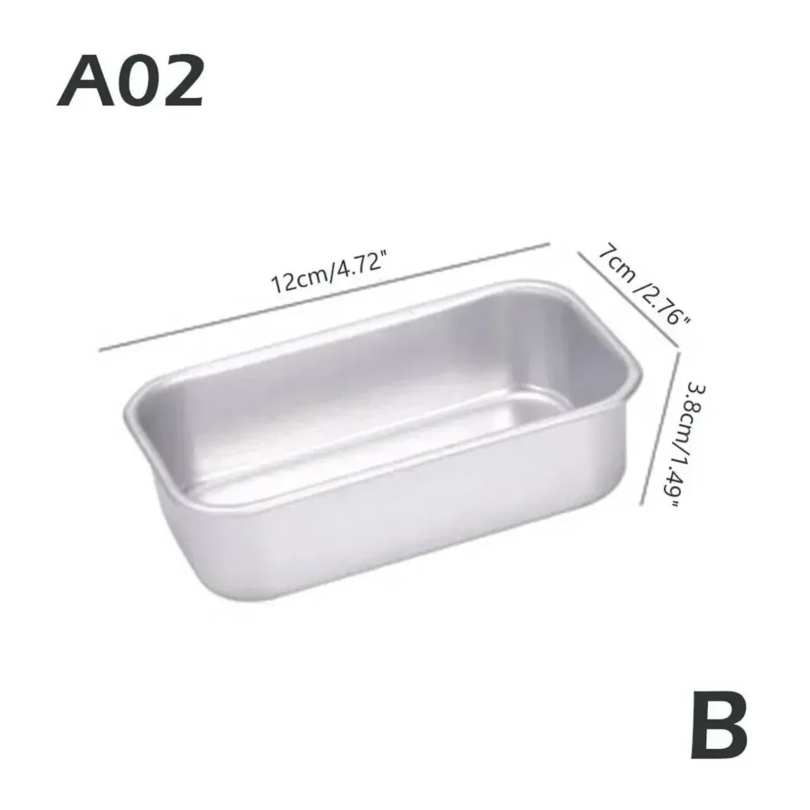 Genérico Molde rectangular for pan, de acero al carbono, antiadherente, for mini tostadas, bandeja for hornear pasteles, molde for pan, utensilios de cocina for hornear