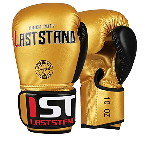 AUGYM Guanti da Boxe, Guanti da Allenamento per Uomo per Bambini Bambini, Boxe Combattimento Guanti per Sparring, Sport, Muay Tailandese, Protezione da Polso,Nero,8oz