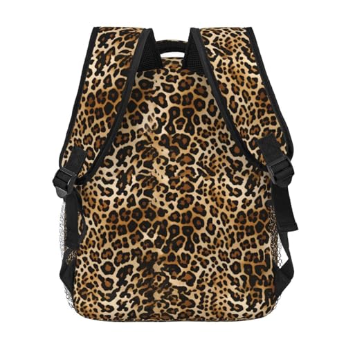 Nerxy Brown Leopard Backpack for School - Cheetah Print Backpack Animal Skin Spots School Bag Daily Laptop Book Bag Fits 14 Inch Laptop Rucksack Daypack4