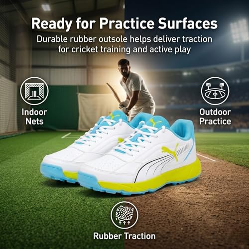 Image of PUMA Men Nu Cricket Shoes | Lightweight Rubber Sports Shoes