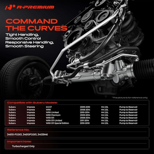A-Premium Power Steering Pressure & Return Hose Compatible with Subaru by A-premium - Used condition - Image 2