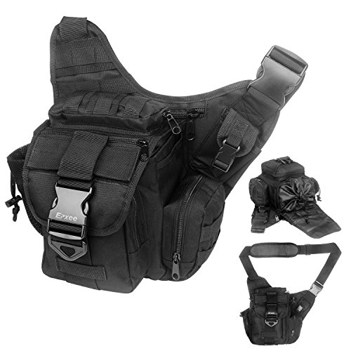 Epxee Camera Bag for DSLR and Mirrorless Cameras (Nikon, Canon, Sony, Pentax, Olympus Panasonic, Samsung & Many More) - Black