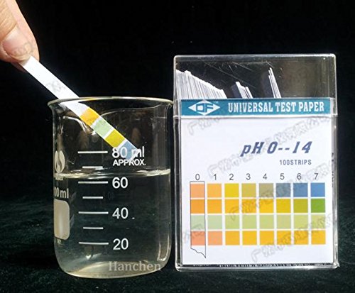 5 paquetes (100strips/Pack) 4 Color alcalinas de pH 0 – 14 pH Prueba de tiras de prueba de pH Indicador Tornasol de Papel
