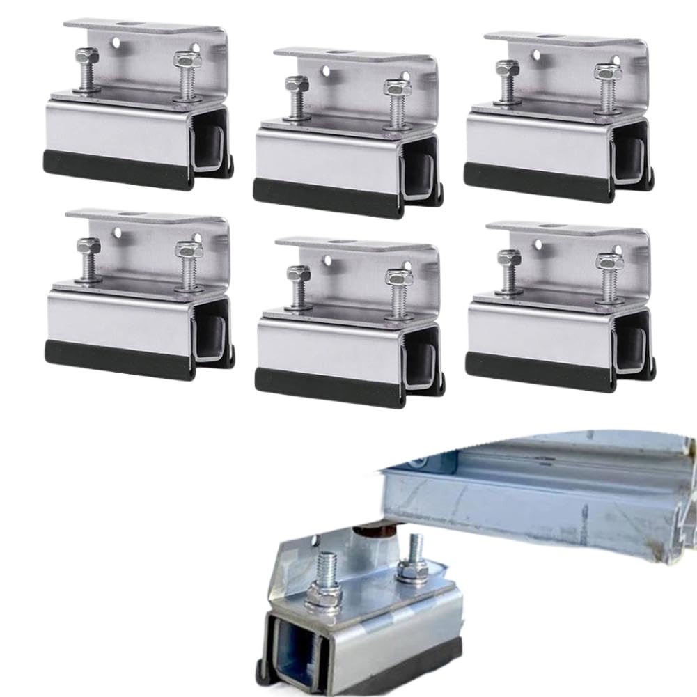 6pcs Solar Panel Mounting Brackets Compatible with RV Roof Boat Yachts Stabilizer Stainless Steel PV Brackets Roof Box Fixed
