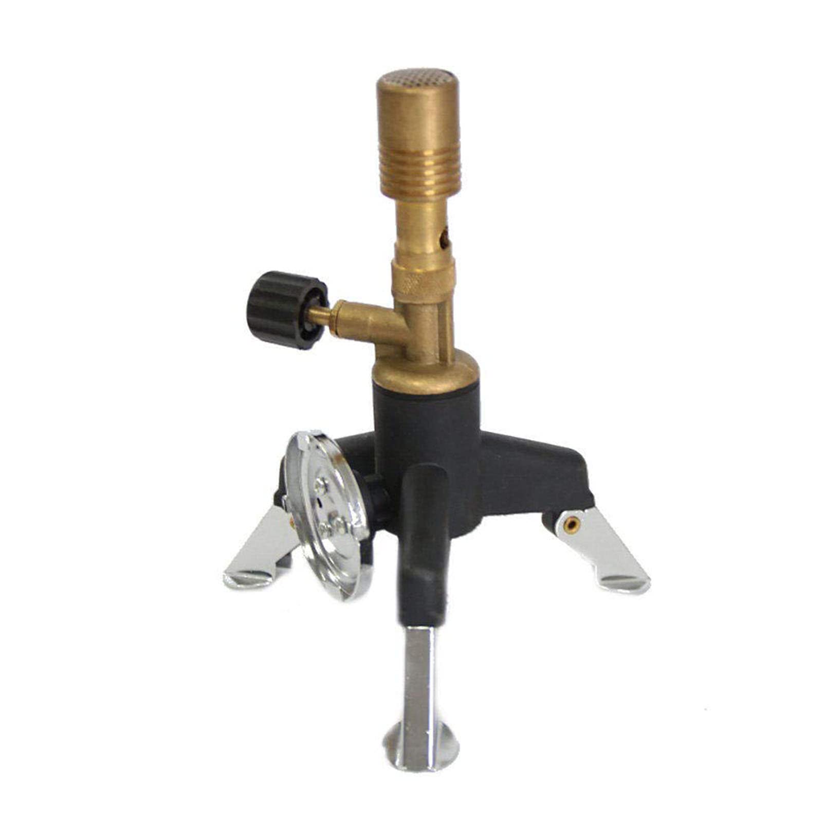 Lab Bunsen Burner, Micro Single Tube Bunsen Burner Gas Light for Liquid Propane Lab, Heating Equipment, Soldering, Ect, Bunsen Burner with Tripod (Without Air Tank)