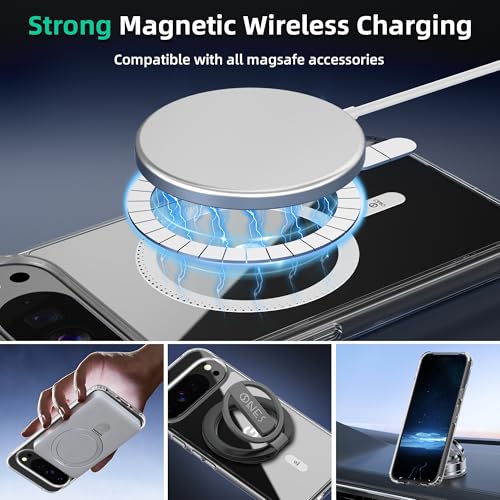 Image of ONES Magnetic for Google Pixel 10 Pro / 10 Slim Case, Compatible with Magsafe, Military-Grade Drop Guard, Anti-Yellowing, Shockproof Cover for Pixel 10 Pro / 10, Scratch-Resistant, Transparent