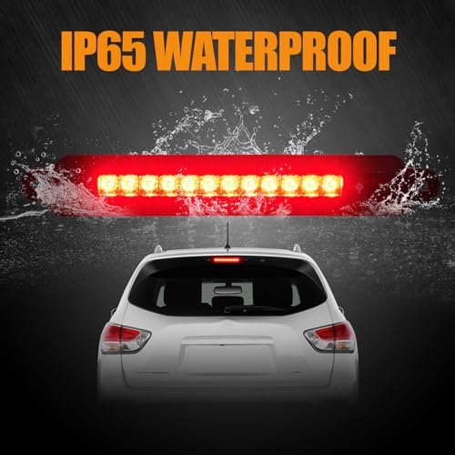 Image of Third 3rd Brake Light LED for 2005-2015 Nissan Armada, High Mount Rear Brake Lights Assembly for 2004-2010 Infiniti QX56, Waterproof Center Cab Lamp Stop Light