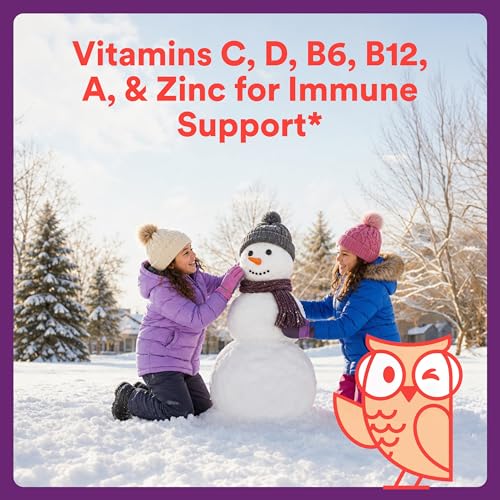 Image of SmartyPants Kids Immunity Elderberry Gummies: Kids Immune Support Supplement, Vitamin C, Vitamin D, Vitamins B6 & B12 and Zinc, Gluten Free, Elderberry Flavor, 60 Count (30 Day Supply)