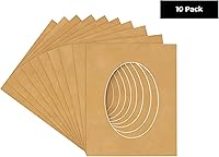 Vista 402 de CountryArtHouse Marco ovalado verde cazador de 5 x 7 pulgadas, sin ácidos, con núcleo blanco, corte biselado para fotos de 4 x 6, se adapta a marcos