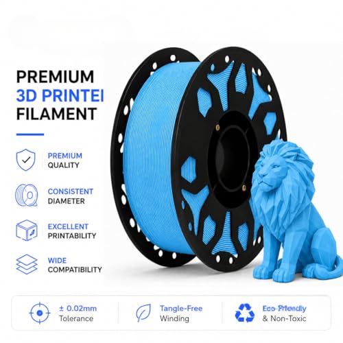 Image of FILAMONT PLA+ 3D Printer Filament 1.75mm, High Strength & Low Warp Printing Material, Dimensional Accuracy ±0.02mm, Vacuum Sealed with Desiccant, 1kg Spool (Sky Blue)