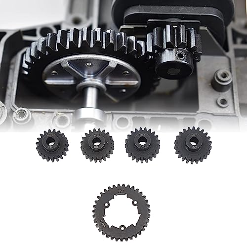 Spur Pinhão, M1.5 Spur Pinhão Conjunto Aço 35T Spur 19T 20T 21T 22T Pinhão Engrenagem para TRAXXAS 1