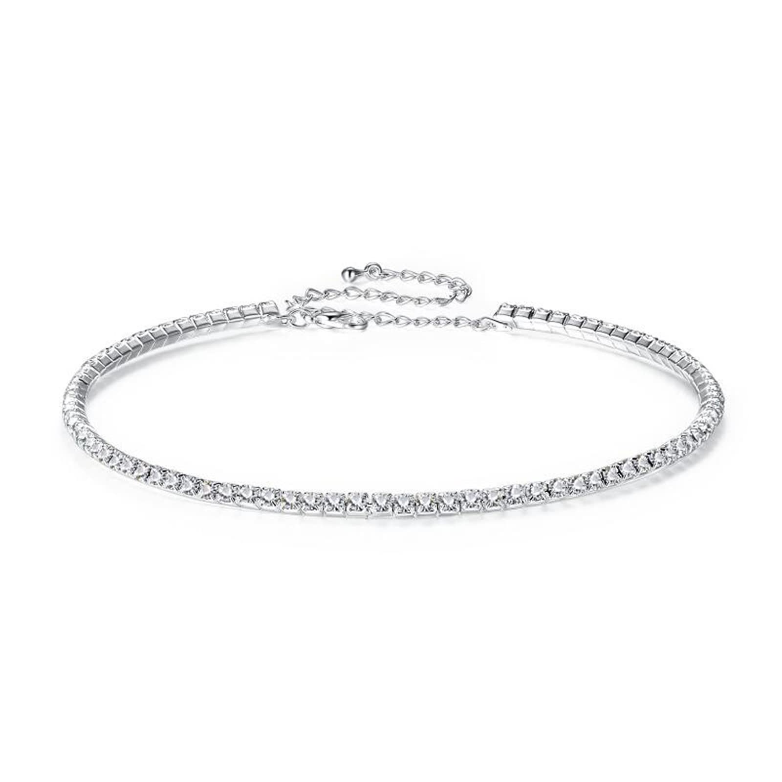 Collana Girocollo Con Strass Lucidi - Elegante E Brillante Per Donne E Ragazze - Foto 11