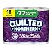 Quilted Northern Ultra Plush Toilet Paper, 18 Mega Rolls, 18 = 72 Regular Rolls, 3 Ply White Bath Tissue