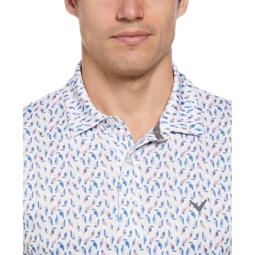 Callaway Performance Golf Polo, Men's Polo Shirt with Moisture-Wicking Technology 3 Button Placket3