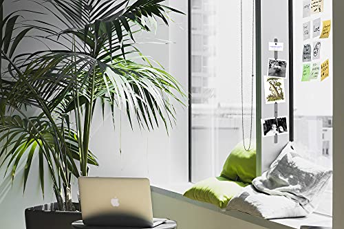 Three By Three Seattle 24 X 0.75 Inch Metal Strip Frameless Magnetic Bulletin Board With 8 Magnets For Memos, Photos, Lists, And More In Office, Home, Or School Décor (Stainless) #TOP3