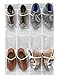 Simple Houseware 24 Pockets Large Clear Pockets Over The Door Hanging Shoe Organizer, Gray (56