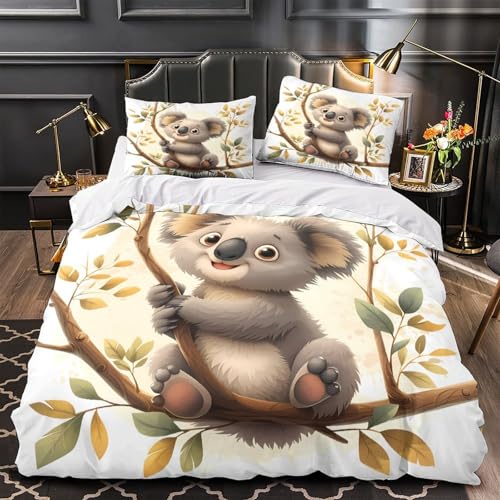 Parure housse de couette koala en microfibre durable de qualité - 2