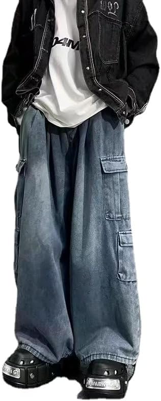 Grunge Emo Pants Y2K Baggy Jeans Fairycore Clothing Acubi Fashion Denim Cargo Sweatpant for Women Alt Hippie Clothes