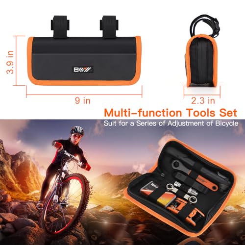Bicycle Repair Bag With Tire Pump, Portable Tool Kit for Camping Travel - Bike Glueless Patches, Maintenance Essentials All in One Safety Kit by XCH Robots - Image 7