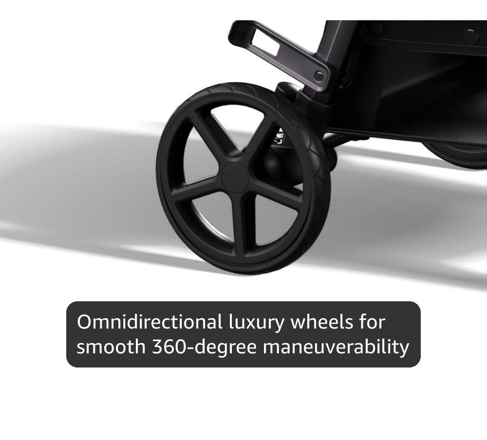 Mompush Baby Stroller, Convertible 2-in-1 with Bassinet Option, Infant Car Seat Compatible, Includes Adapter - Sturdy Full-Size Infant Stroller for Family Adventures