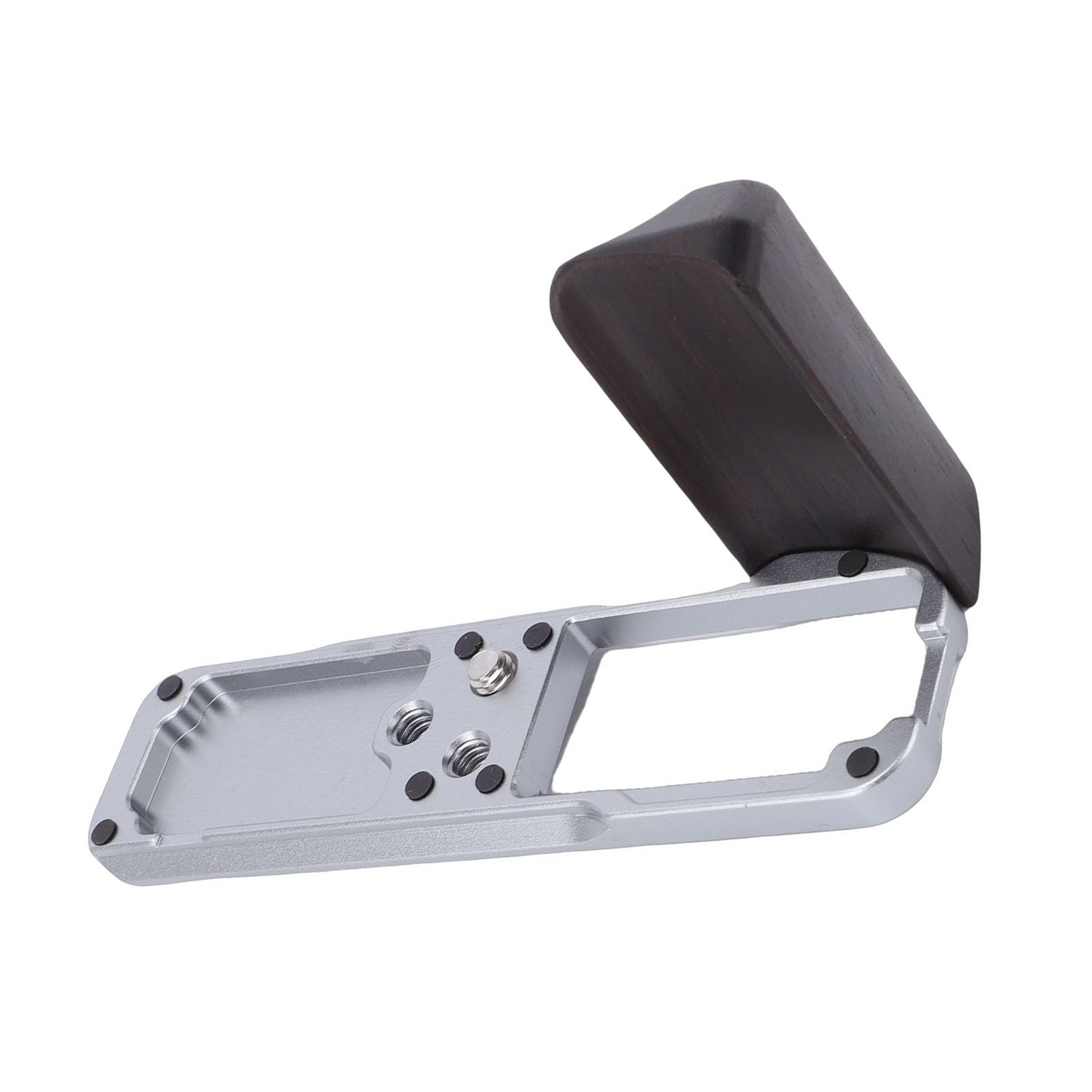 Staffa a L per fotocamera con impugnatura in legno, ergonomica, per X 100VI in lega di alluminio da 1/4", 1 unità (argento)