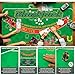 Double Sided Poker Mat 36”x72”Blackjack Table Topper, Casino Felt Cover, Texas Hold'em Cloth, Blackjack & Texas Hold'em Games Set for Playing Cards and Parties With 2 Decks of Cards and Instructions