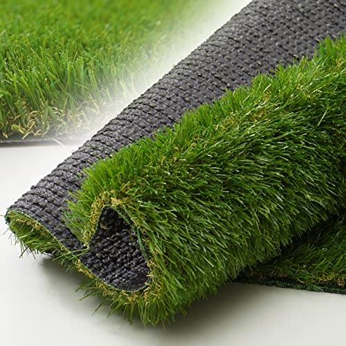 Weidear Artificial Grass 4 FT x 6 FT, 1.38' Fake Grass Mat, 4 Tones Synthetic Turf Rug, Thick Artificial Grass for Dogs Pets/Garden Lawn Landscape, Customized Sizes Indoor Outdoor