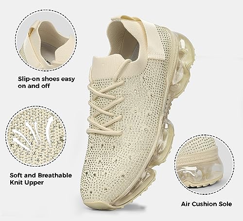 Image of LUCKY STEP Women Air Cushion Fashion Sneakers Breathable Casual Comfortable Lightweight Walking Shoes