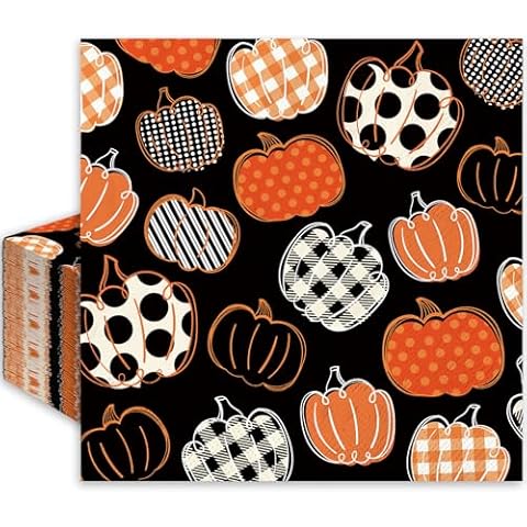 JarThenaAMCS Halloween Pumpkin Napkins Cover