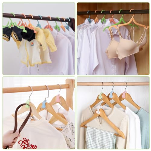 OSDUE Faltbare Kleiderbügel - Tragbare, Zusammenklappbare Reise-Kleiderbügel mit 8 Stück Verbindungshaken für Zuhause, Hotel, Reisen, Camping