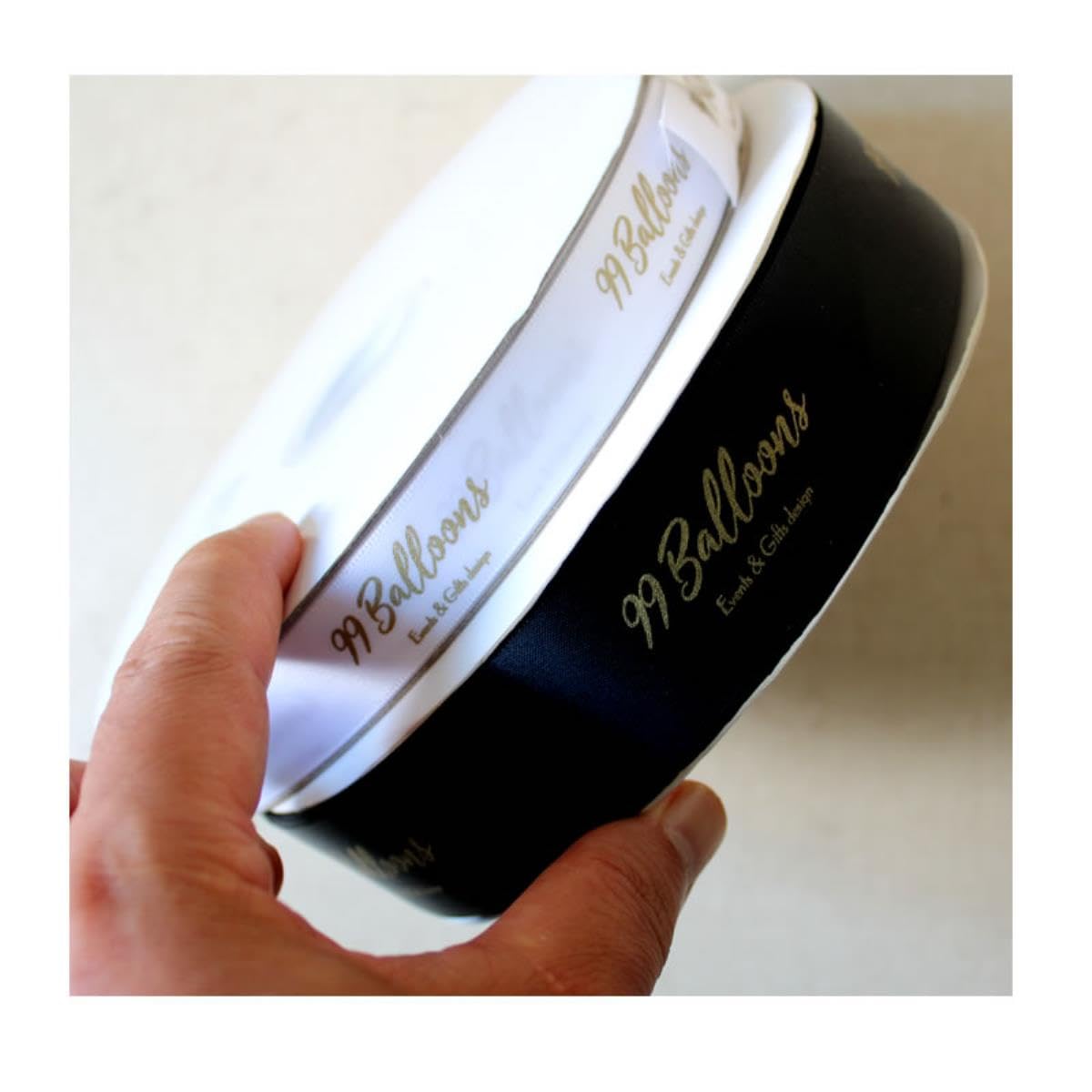 Ruban de satin avec logo imprimé personnalisé, emballage cadeau, largeur 32 mm