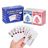 Fanwer Large Print Playing Cards 6 Pack, Deck of Cards for Seniors, Vision Impaired, Low Vision Crowd, Poker Playing Cards for Blackjack, Euchre, Canasta Cards Game, Jumbo Index