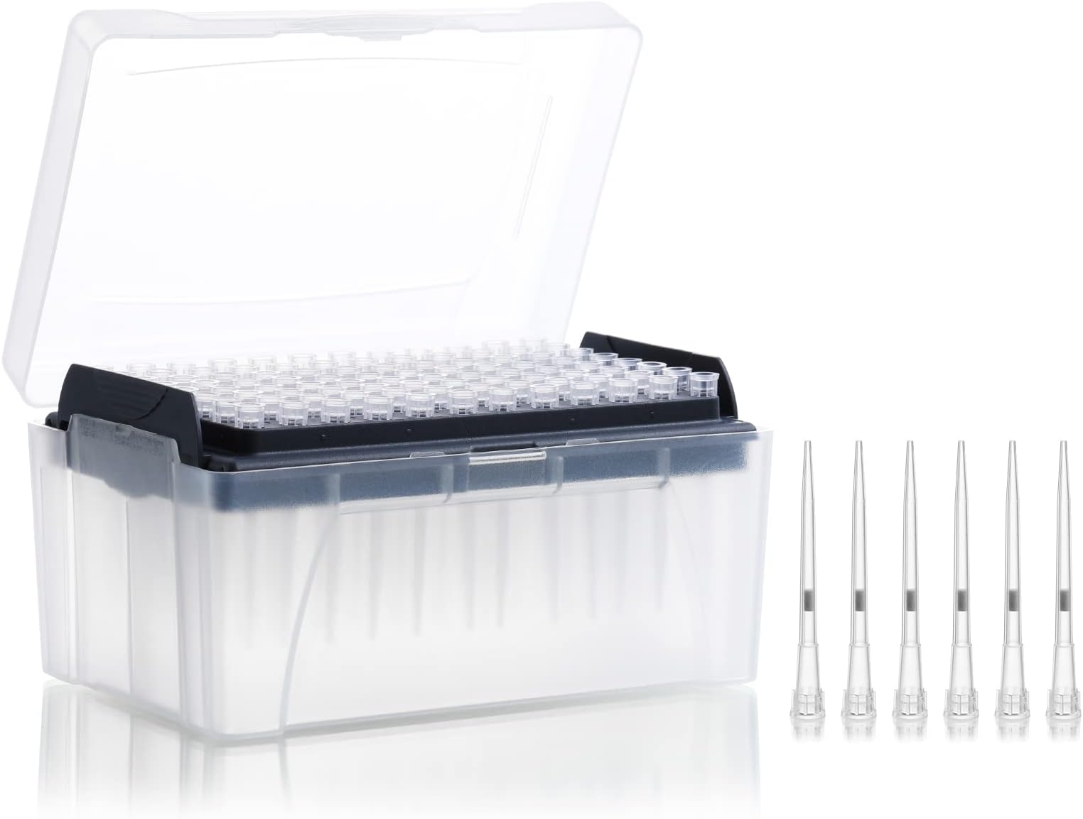 Universal Pipette Tips 10ul Filter Lengthened Long Pipettor Tips with Box DNase/RNase Free 96 Tips/Rack Pk x 10 Racks (960 Tips)