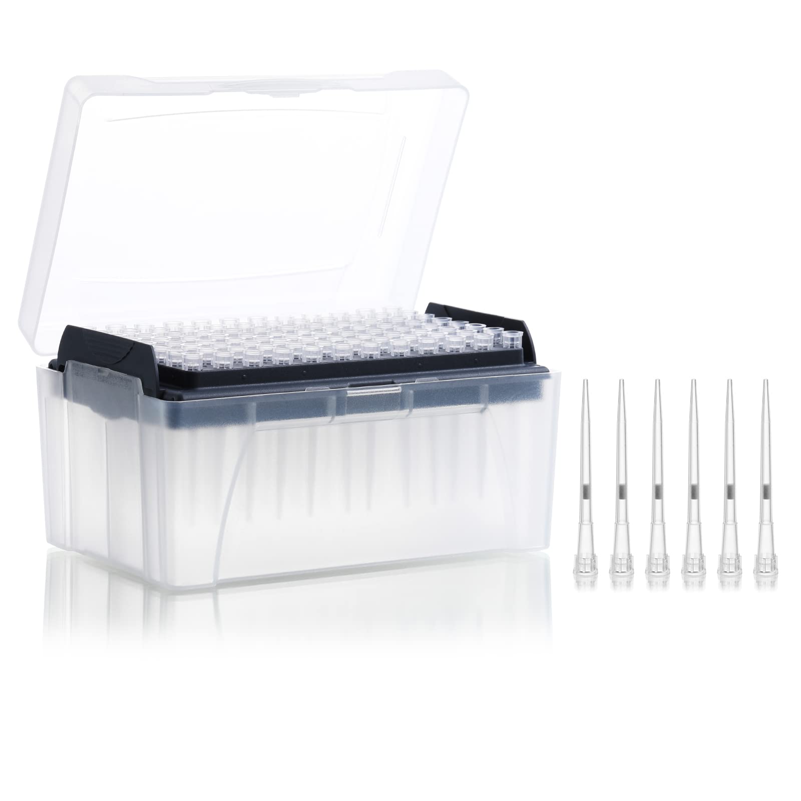 Universal Pipette Tips 10ul Filter Lengthened Long Pipettor Tips with Box DNase/RNase Free 96 Tips/Rack Pk x 10 Racks (960 Tips)