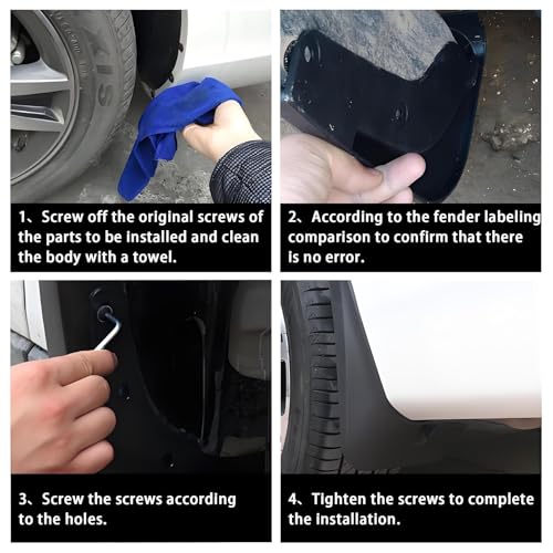 Image of PSLER Mud Flaps Splash Guards for Chevy Colorado 2023 2024 2025 Accessories Front & Rear All Weather Fender Mudguards Sediment Protection Without Fender Flare (4pcs)