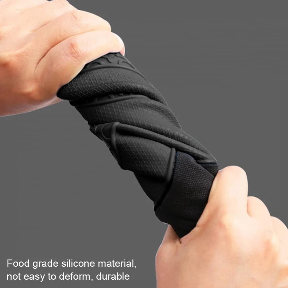 YXSH Manopla De Silicona Antideslizante para Horno, Guantes De Cocina Impermeables Y Resistentes Al Calor Guantes Largos De Algodón para Horno De Barbacoa para Barbacoa Cocina Y Horneado