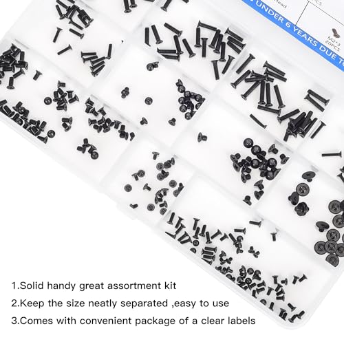 image for KBRPARTS 300PCS Computer Notebook Laptop Screws Assortment Kit, 12 Siz