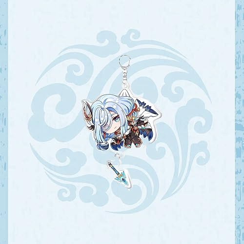 Miniatura 5 de Viwind Genshin Impact Keychain,Anime Keychains Cute Kawaii Acrylic Keychain Set for Backpacks,Gifts for Women Men Boys Girls