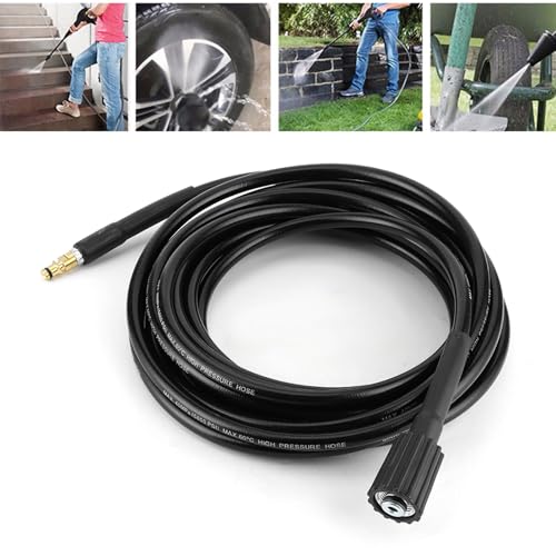 Tuyau de Nettoyeur Haute Pression, Tuyau de Nettoyeur Automatique 40MPa/5800PSI Remplacement de Tuyau en Caoutchouc de Nettoyage à Haute Pression pour K2(8 meters)