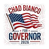 Chad Bianco Governor 2026 Sticker or Magnet Decal US Election 2026 Waterproof Vinyl Sticker for Water Bottle Car Bumper Fridge Laptop